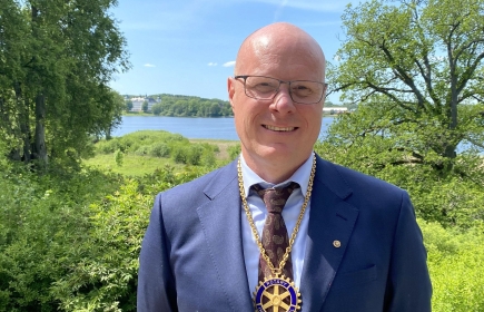 Staffan Ahrgren, president i Knivsta Rotaryklubb